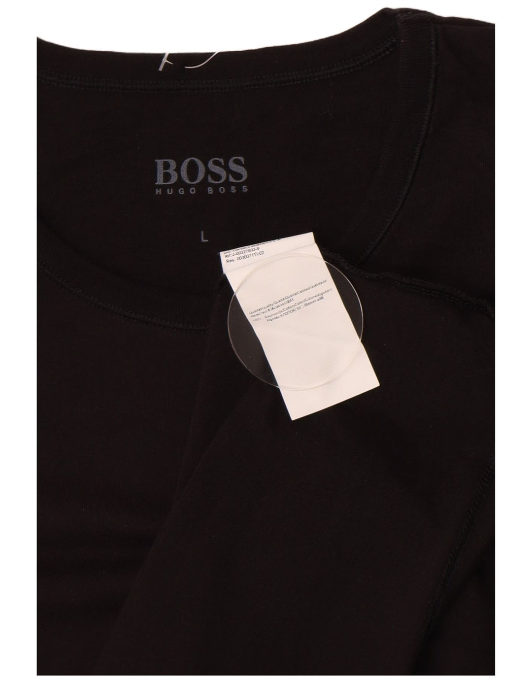 T-shirt da uomo Hugo Boss Top grande in cotone nero