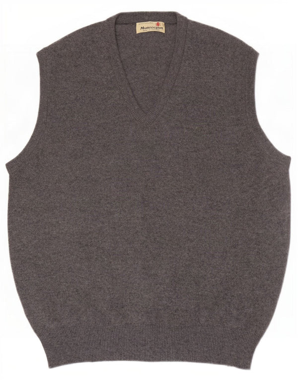 Canottiera da uomo Munrospun EU 52 Large Grey Wool