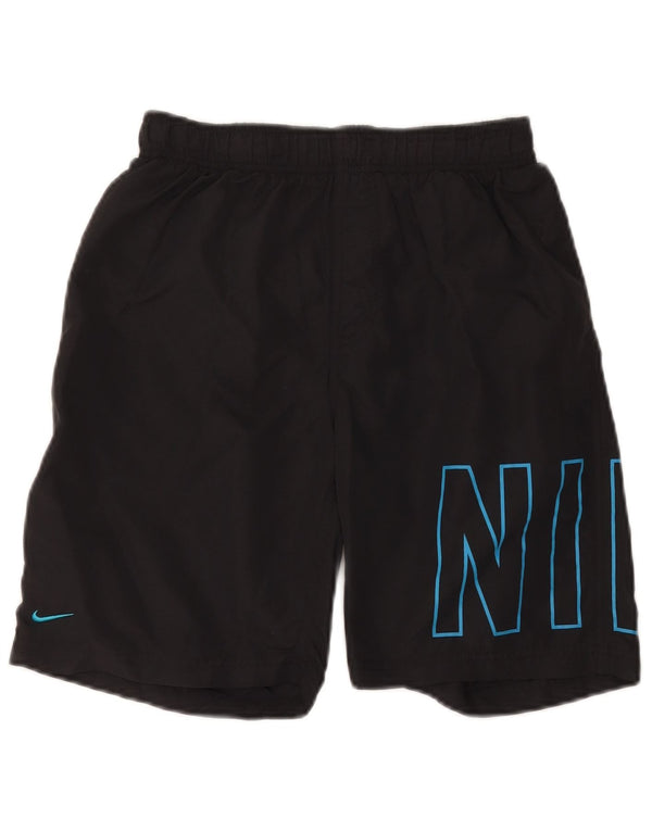 Pantaloncini sportivi grafici Nike da uomo piccoli in nylon nero
