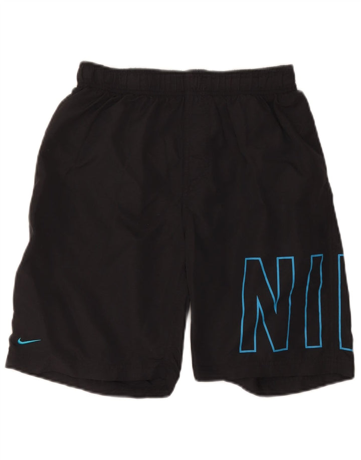 Pantaloncini sportivi grafici Nike da uomo piccoli in nylon nero