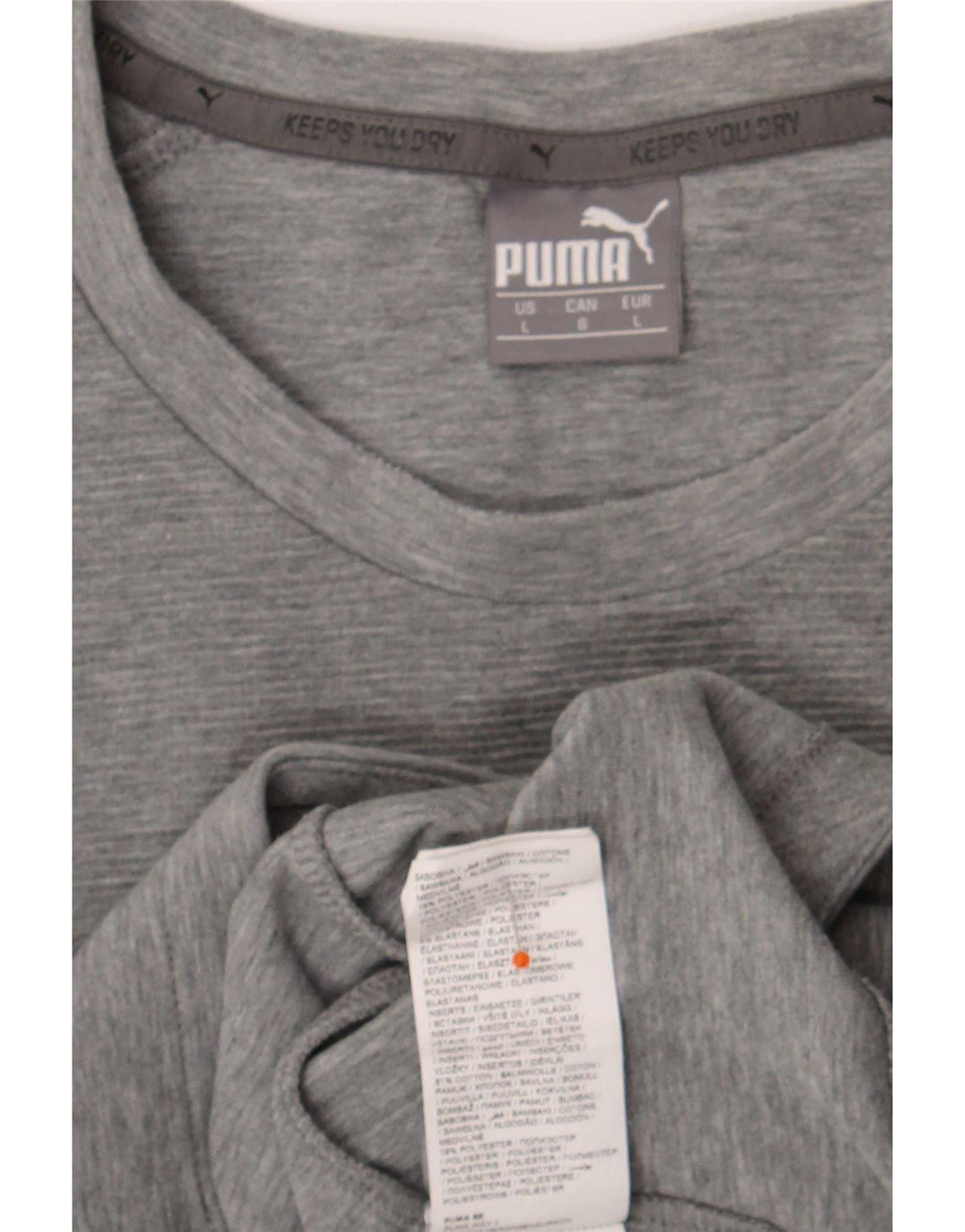 Maglia Puma da uomo a maniche lunghe grande in cotone color block grigio