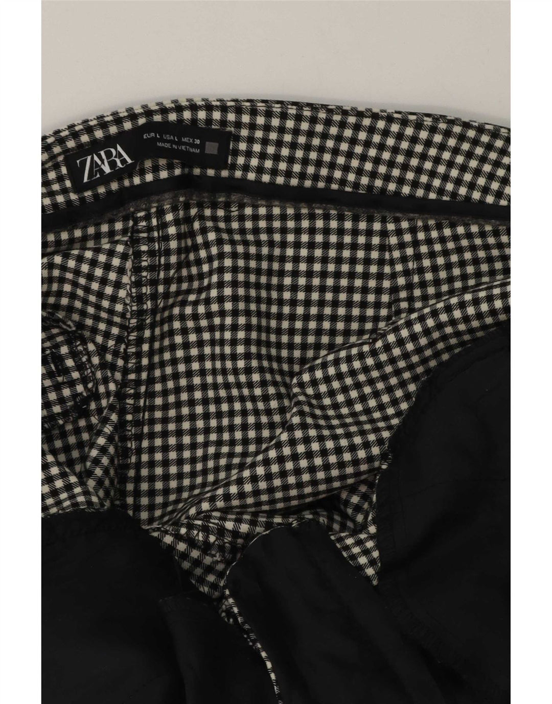 Pantaloni chino slim da donna Zara grandi W30 L27 a quadretti grigi