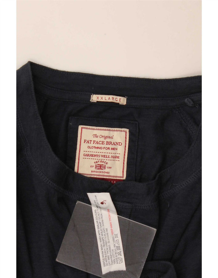Top da uomo a maniche lunghe Fat Face 2XL cotone blu navy