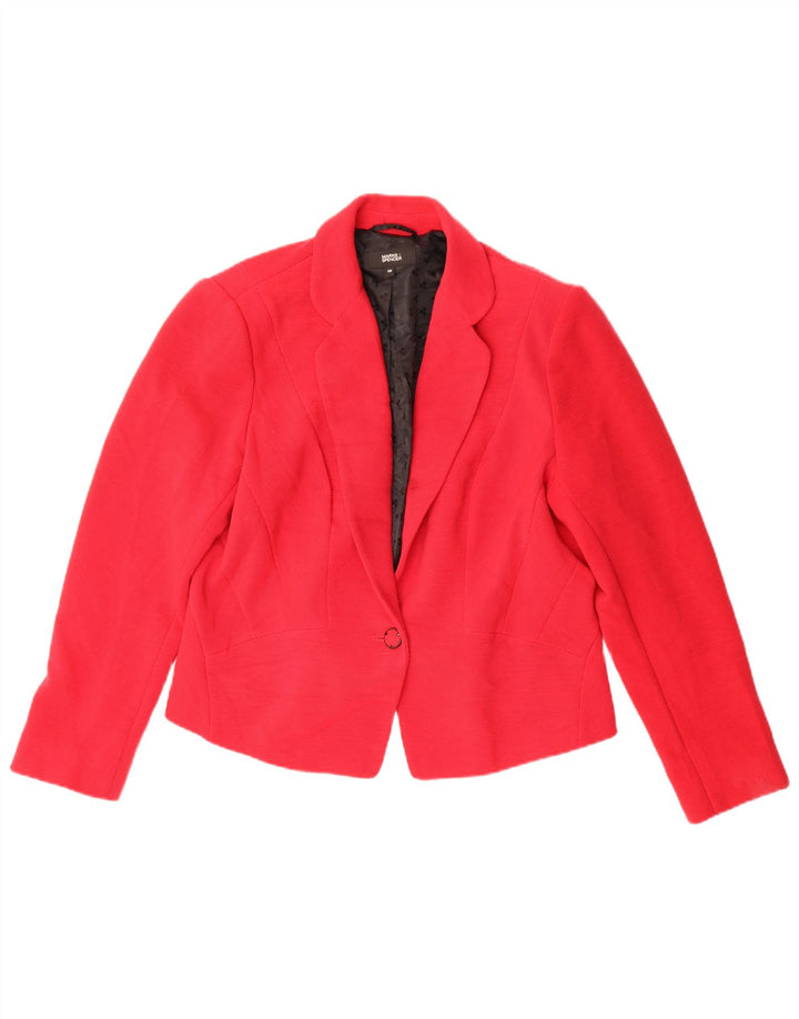 Giacca blazer a 1 bottone Marks & Spencer da donna UK 18 XL poliestere rosso