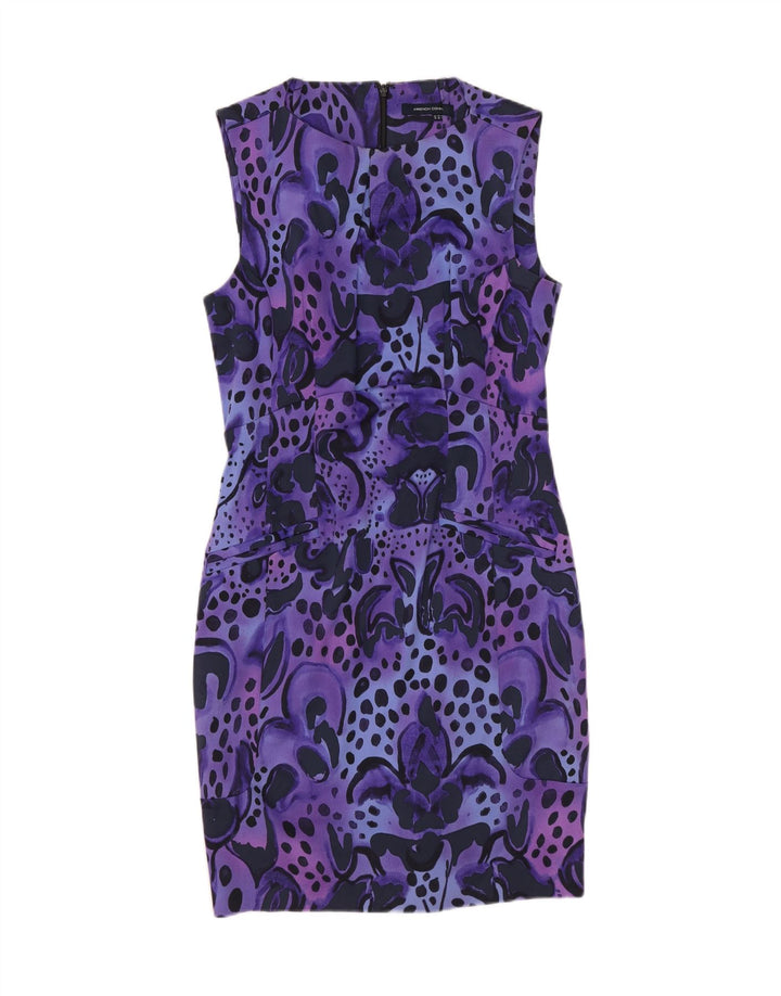 Abito tubino da donna con motivo astratto French Connection UK 10 piccolo viola