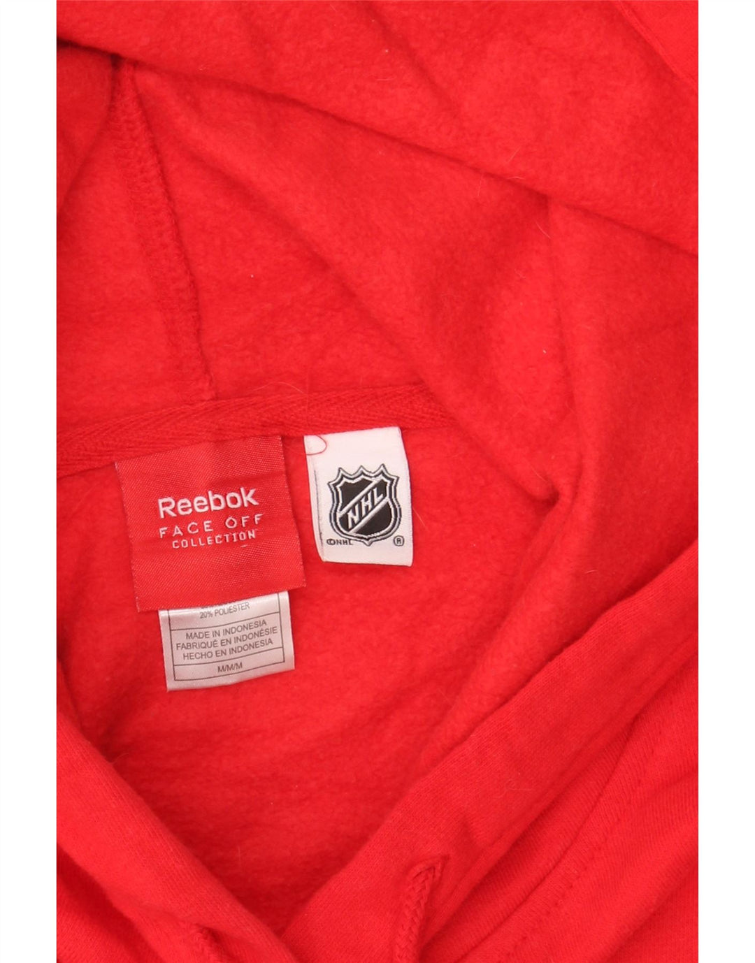 REEBOK Mens Ottawa Oversized Graphic Hoodie Jumper Medium Red Cotton Vintage Reebok and Second-Hand Reebok from Messina Hembry 