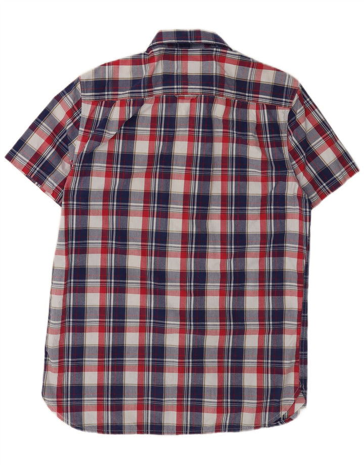 Camicia a maniche corte da uomo SUPERDRY in cotone a quadri multicolori grandi