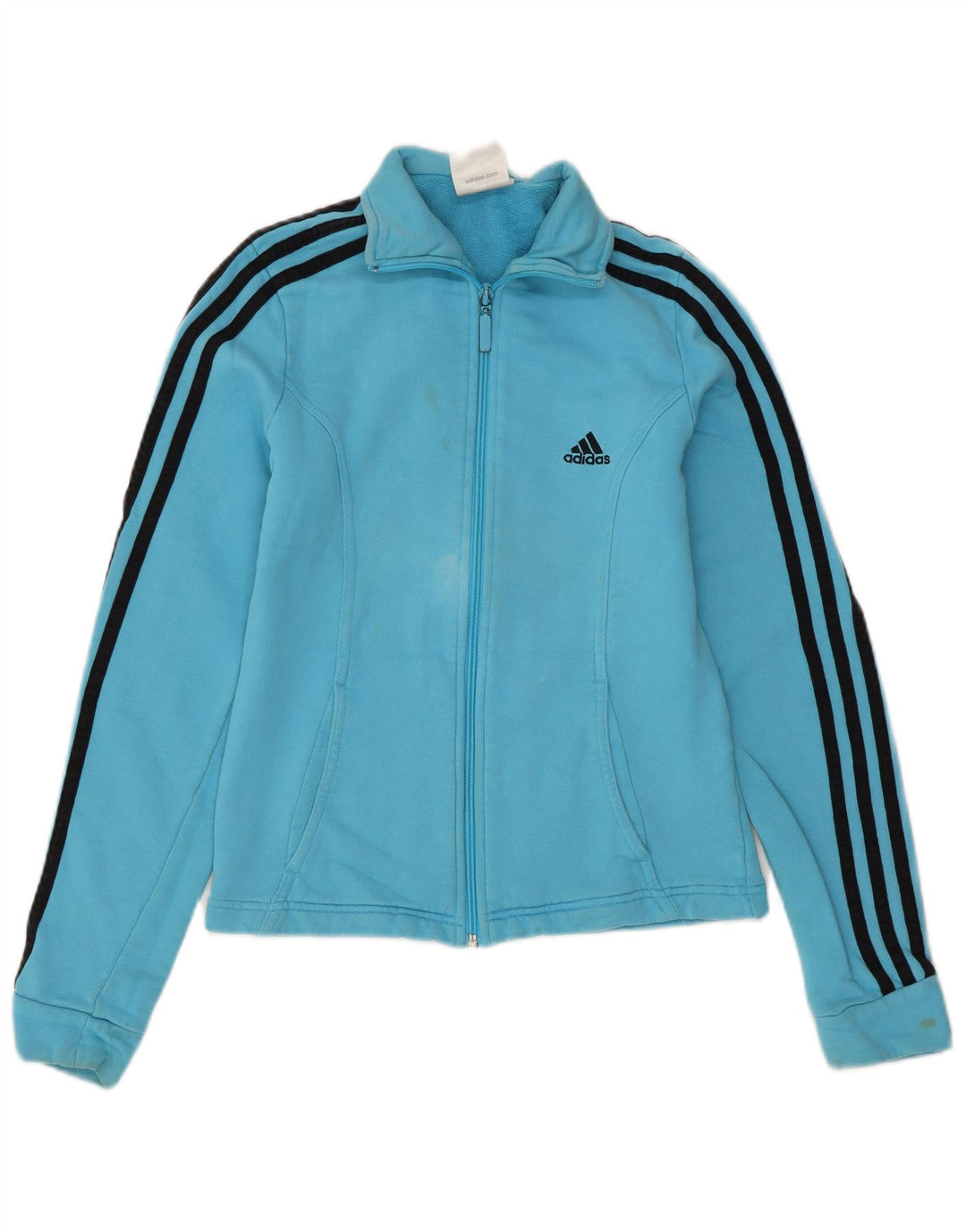 Giacca da tuta da donna ADIDAS UK 8 piccola in cotone blu
