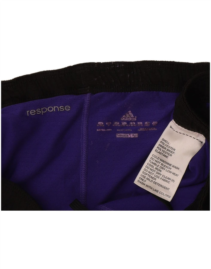 Pantaloncini sportivi Adidas da donna UK 12/14 Medium Nero Colourblock Poliestere