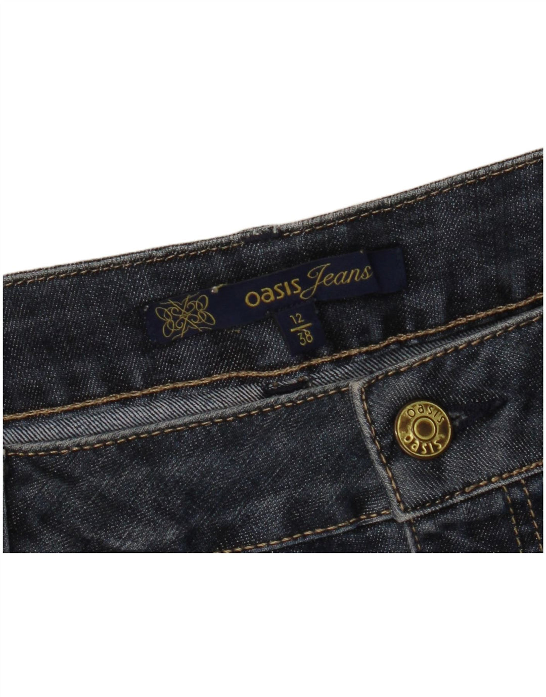 Gonna in denim da donna OASIS UK 12 media W30 blu