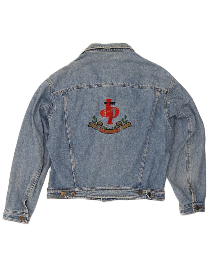 Giacca in denim grafico da uomo Quarry UK 38 Cotone blu medio