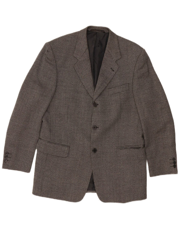 REDGREEN Giacca blazer a 3 bottoni da uomo EU 50 grande lana maculata grigia