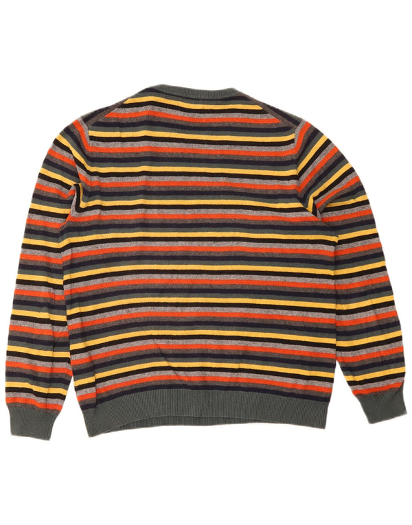 Maglione maglione girocollo da uomo Sun68 piccolo cotone a righe multicolore