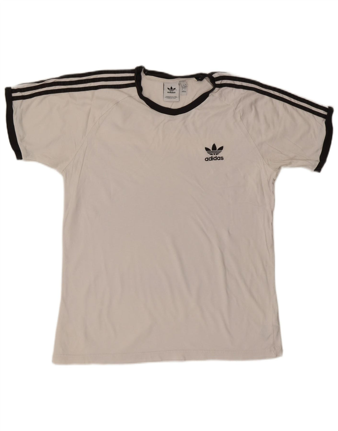 T-shirt da uomo ADIDAS Top grande in cotone bianco