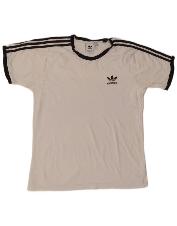 T-shirt da uomo ADIDAS Top grande in cotone bianco