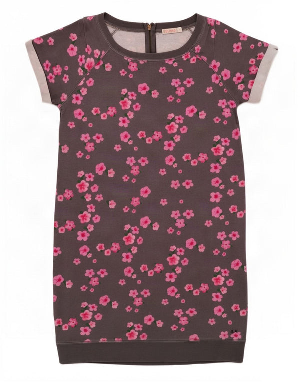 Abito a trapezio da donna Sun68 UK 10 Piccolo cotone floreale grigio