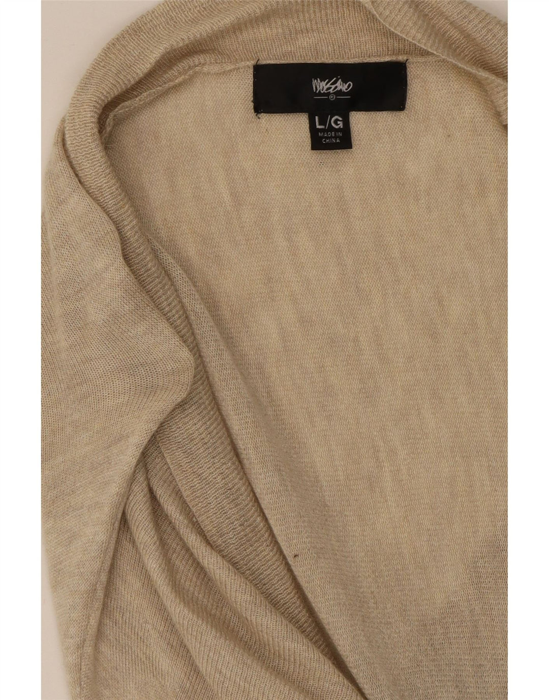 MOSSIMO Womens Longline Open Cardigan Sweater UK 16 Large Grey Nylon Vintage Mossimo and Second-Hand Mossimo from Messina Hembry 