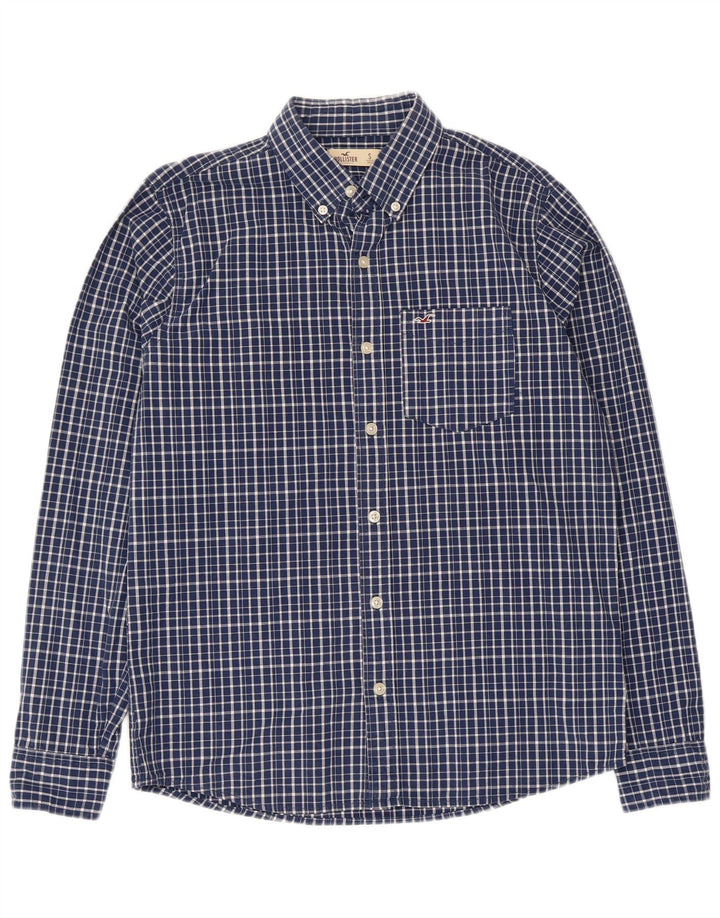 Camicia Hollister da uomo Small Blue Check in cotone
