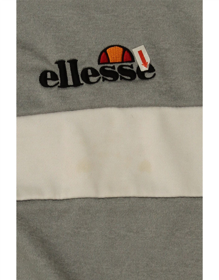 Felpa grafica da uomo Ellesse Maglione piccolo poliestere color block grigio