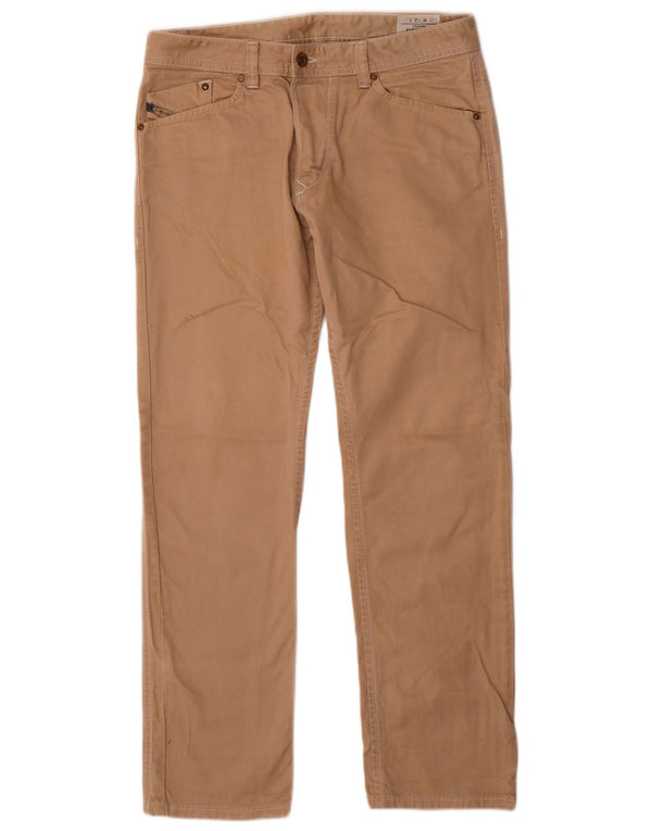 Jeans dritti da uomo Diesel W32 L29 cotone beige