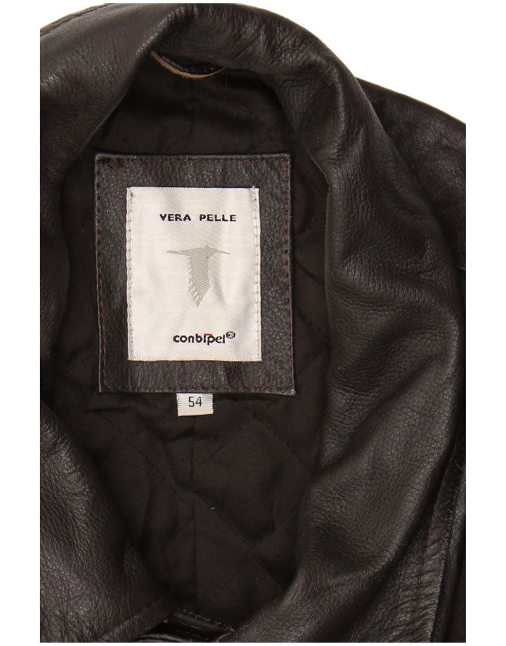 CONBIPEL Cappotto in Pelle Uomo IT 54 XL Pelle Marrone