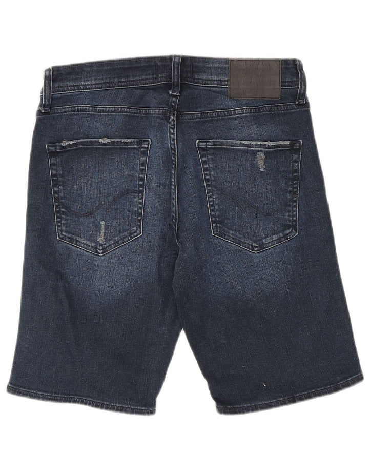 Pantaloncini di jeans vestibilità regolare da uomo Jack & Jones piccoli W29 cotone blu navy