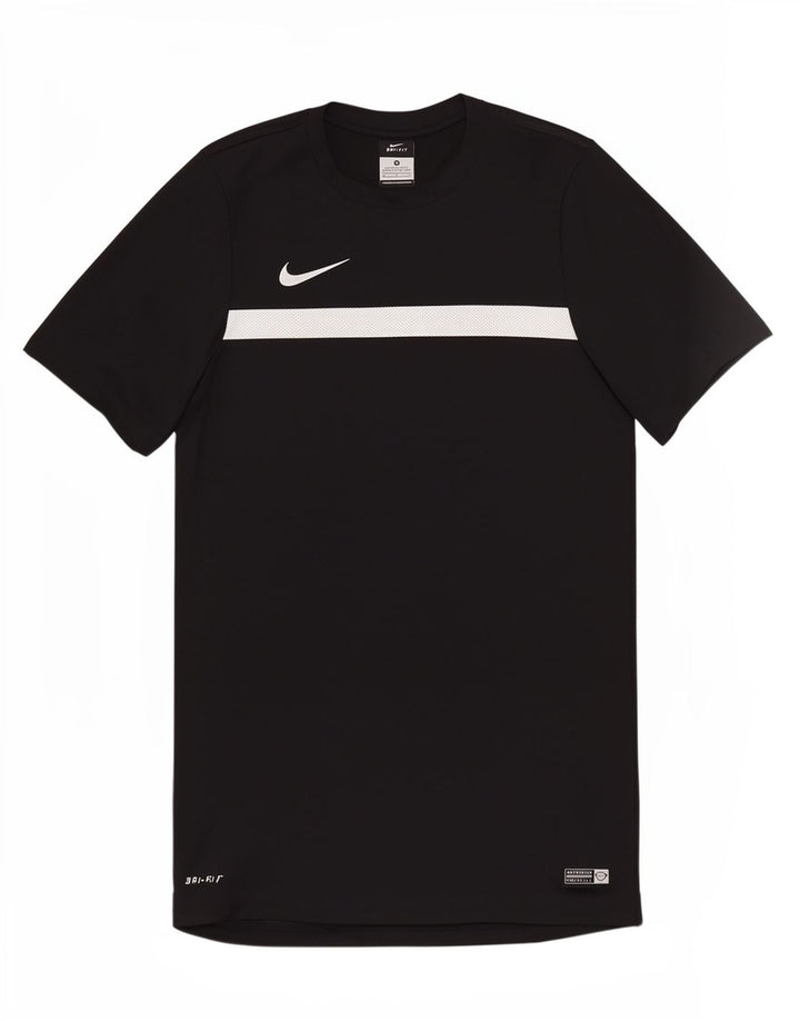 T-shirt da uomo Nike Top in poliestere color block medio nero