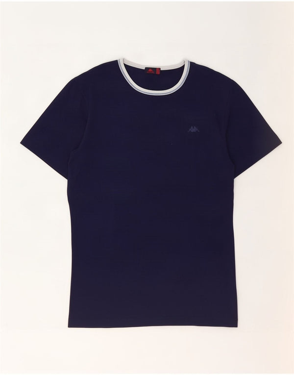 T-shirt da donna Kappa Top UK 12 medio blu navy in cotone