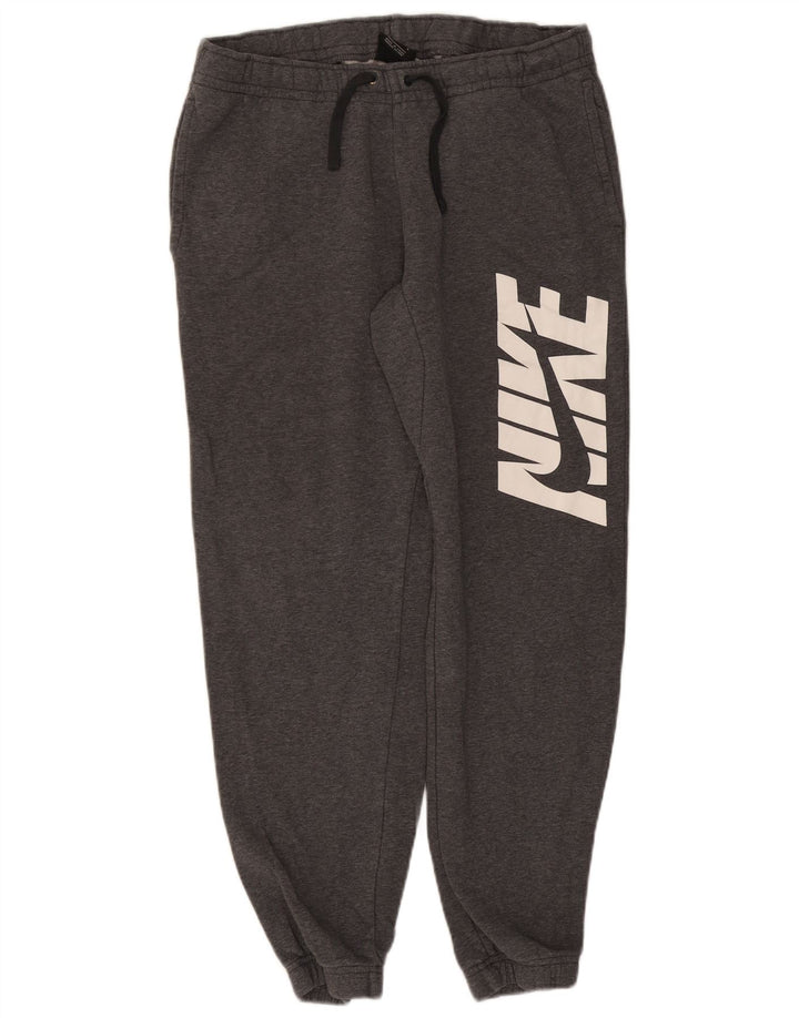 Pantaloni da tuta con grafica Nike da uomo, pantaloni da jogging, cotone grigio medio