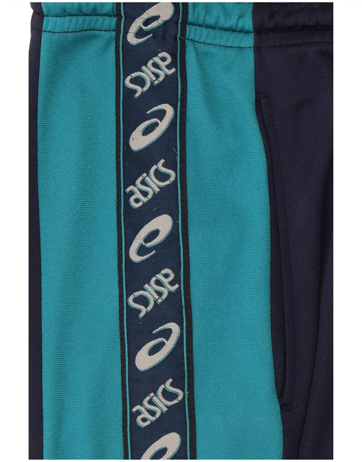 Pantaloni da tuta grafica da uomo Asics XL color block blu navy
