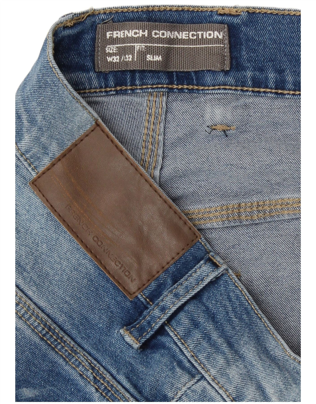 Jeans slim da uomo French Connection W32 L32 cotone blu