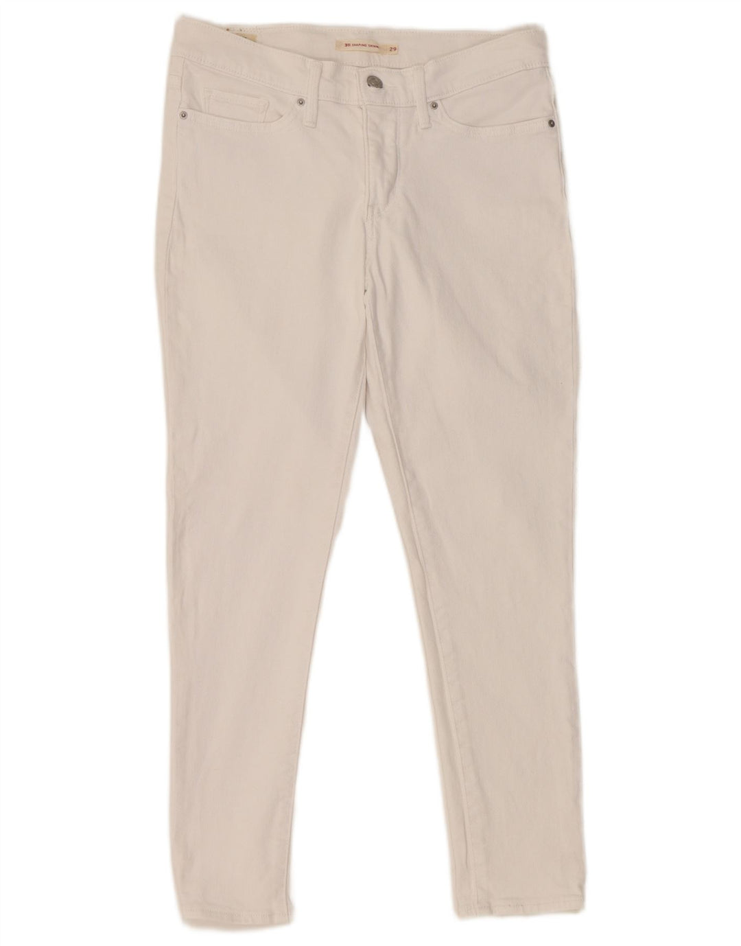 LEVI'S Jeans skinny modellanti 311 da donna W29 L26 cotone bianco