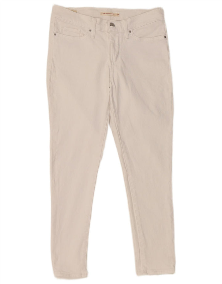 LEVI'S Jeans skinny modellanti 311 da donna W29 L26 cotone bianco