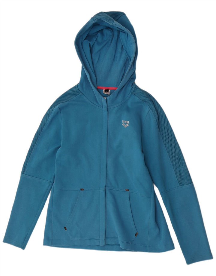 Felpa con cappuccio e zip da donna Arena UK 12 Blu medio