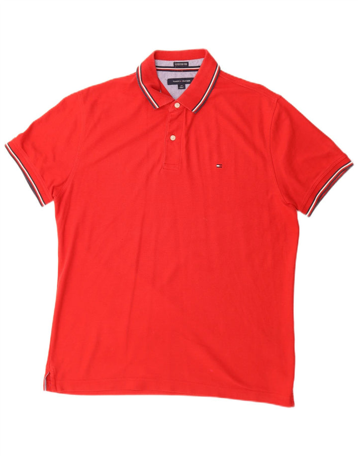Polo da uomo Tommy Hilfiger grande rossa in cotone
