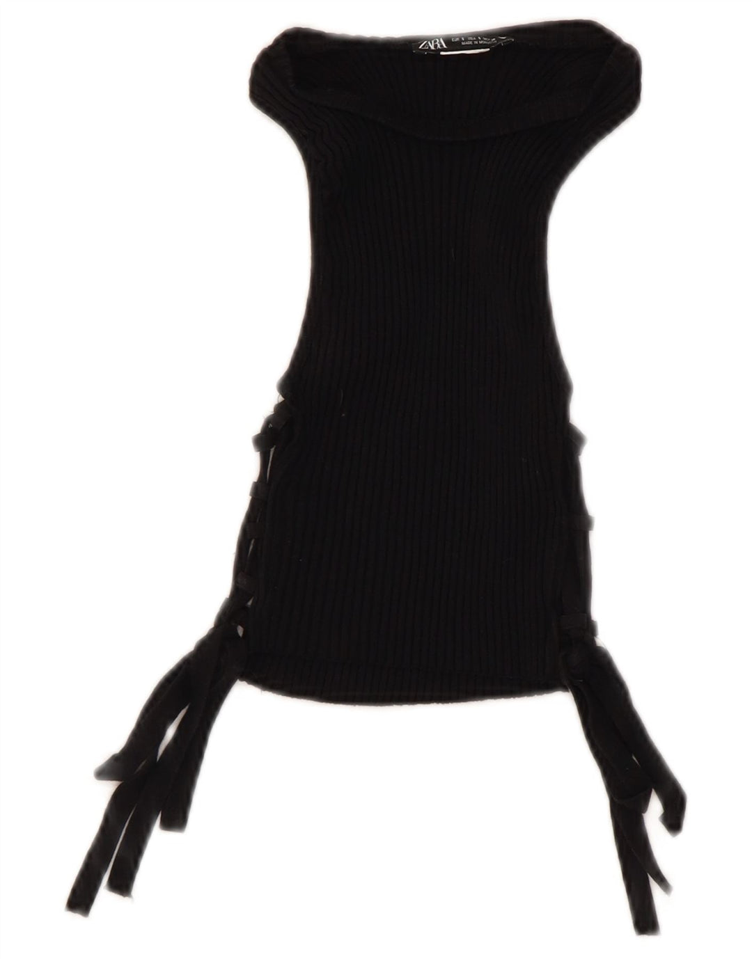 Camicetta corta senza maniche da donna Zara UK 8 piccola nera