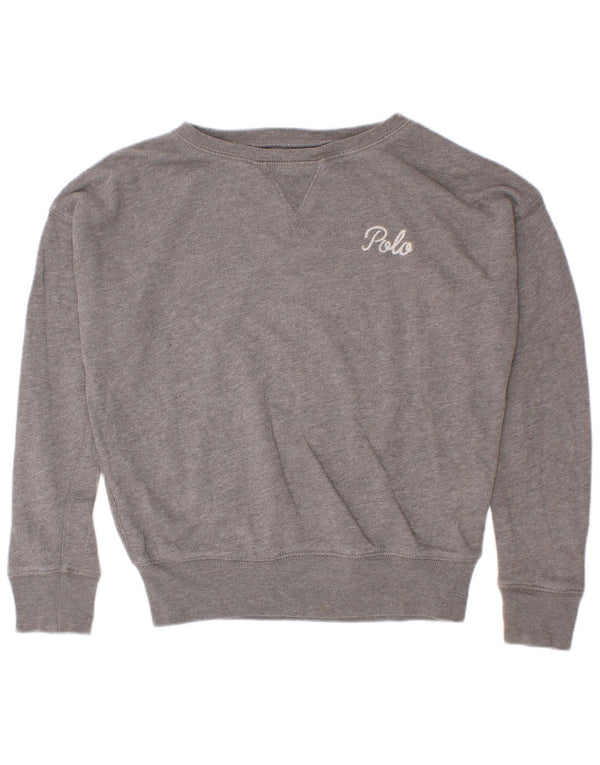 Polo Ralph Lauren Felpa da bambino in maglione 6-7 anni piccola in cotone grigio