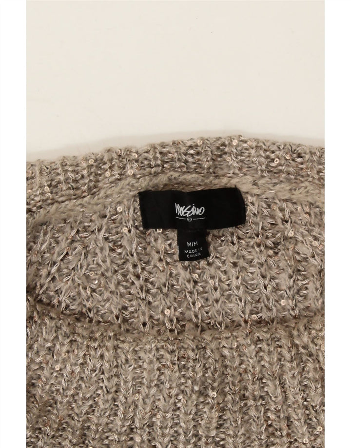 MOSSIMO Womens Roll Neck Jumper Sweater UK 14 Medium Grey Polyester Vintage Mossimo and Second-Hand Mossimo from Messina Hembry 