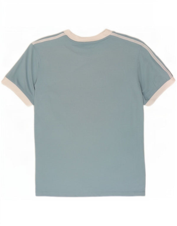 T-shirt da donna Adidas Top UK 6 XS blu in cotone color block