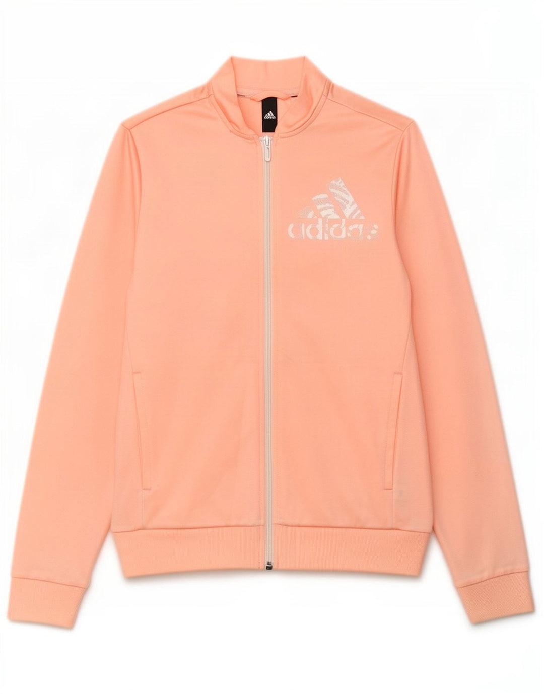 Giacca da ginnastica grafica da donna Adidas UK 12 rosa medio