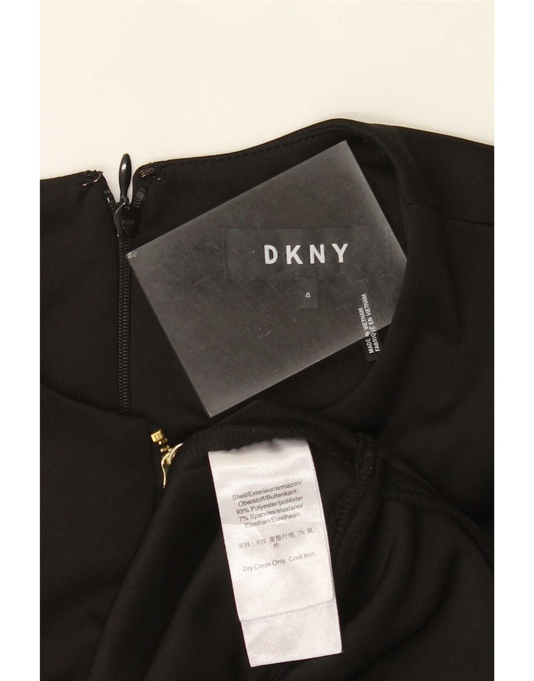 Abito a trapezio da donna Dkny US 4 piccolo in poliestere nero