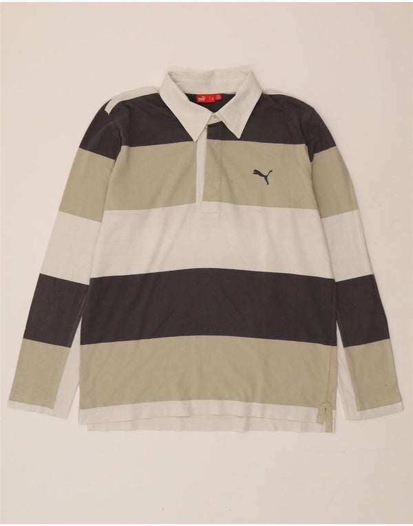 Polo da rugby da uomo con grafica a maniche lunghe Puma, a righe grandi, multicolore