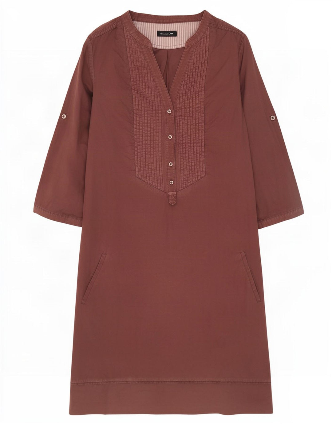 Abito a trapezio da donna con maniche a 3/4 Massimo Dutti EU 40 Marrone medio
