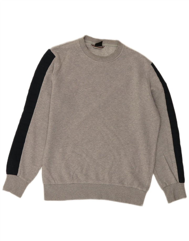 Felpa da uomo COLMAR Maglione piccolo in cotone color block grigio