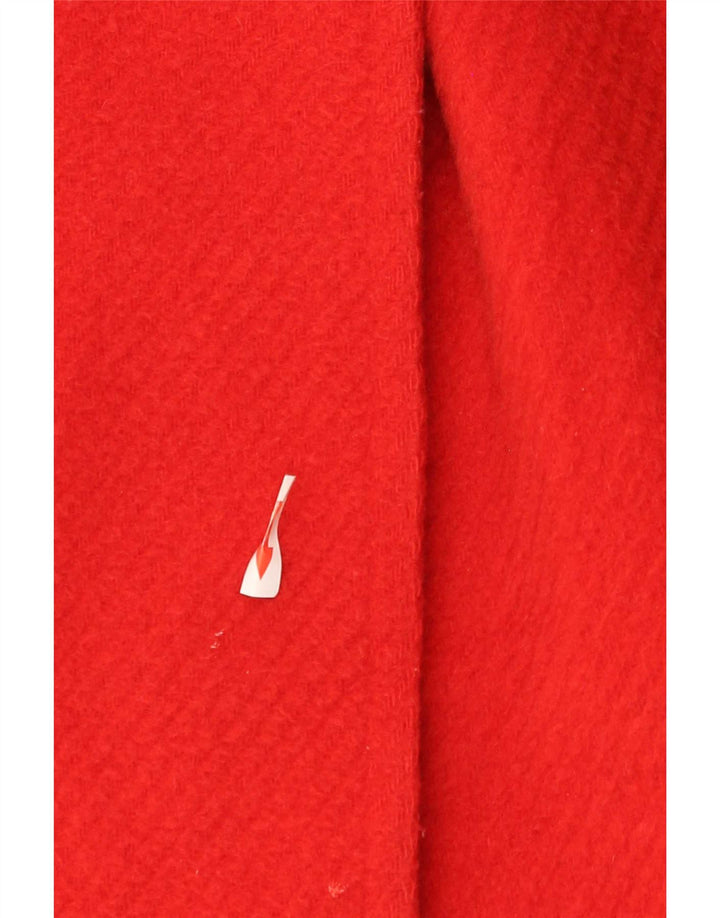 Cappotto oversize doppiopetto vintage da donna EU 36 piccolo in lana rossa