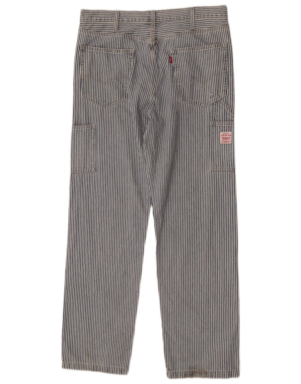 Pantaloni casual dritti da uomo Levi's W34 L34 cotone a righe blu