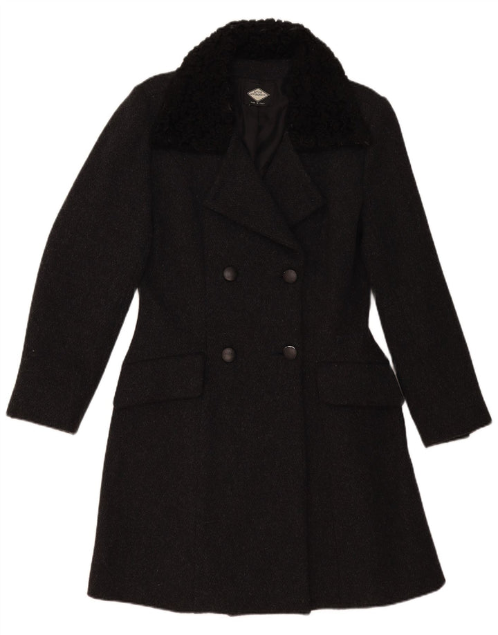 Cappotto doppiopetto da donna Atos Lombardini UK 12 medio nero