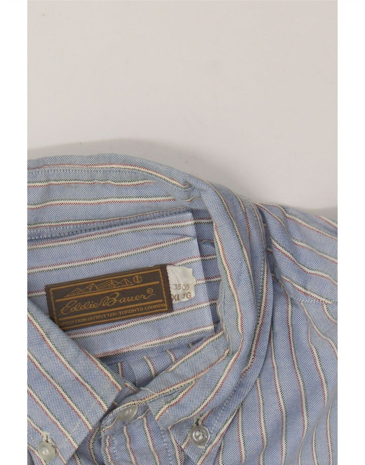 Camicia da uomo EDDIE BAUER XL blu gessato