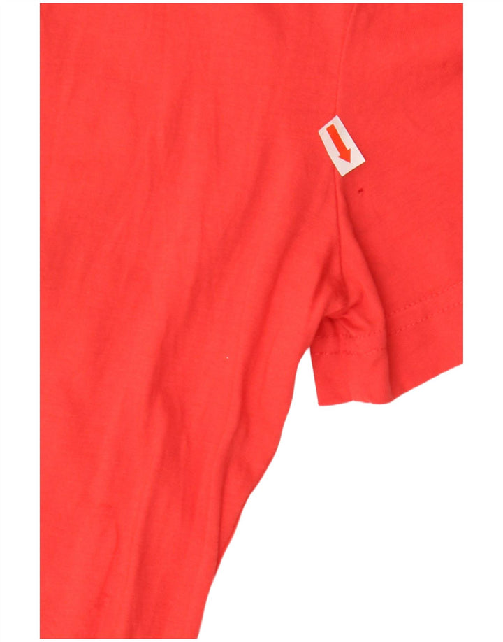 T-shirt grafica da uomo Adidas Top piccola in cotone rosso