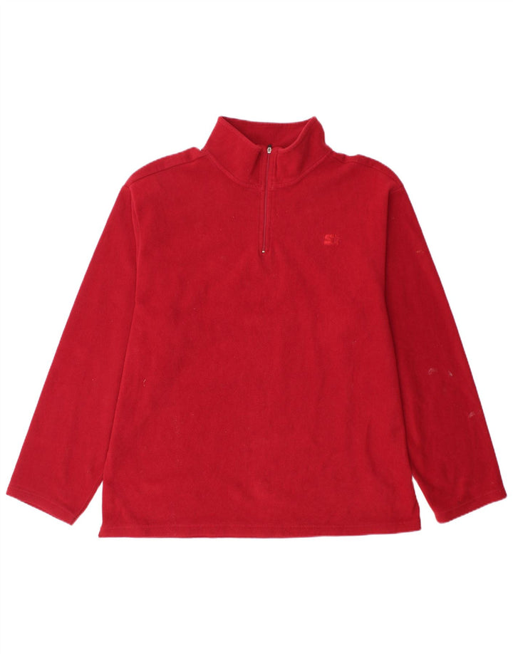 Maglione in pile da uomo STARTER con zip e collo XL rosso